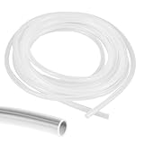 2 Meter Silikonschlauch 1mm x 2mm, Transparentes Lebensmittelqualität Schläuche, 1mm ID x 2mm OD, Flexibler Silikonkautschuk Schläuche, Transparentes Wasser Schlauch-Rohr, für Wasser, Luft, Öl