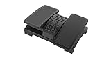 Q-Connect Premium Fußstütze aus Kunststoff/Anti-Rutsch-Beschichtung/Höhen Verstellbare Ergonomische Fußablage mit Massagestruktur/Fußstützen/Schwarz/Maße: 43 x 32 x 10,5 cm