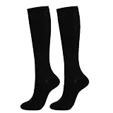 BIISDOST Kupferfaser-Kompressionssocken, Nylon, Nylon, Druckwadensocken, Outdoor-Sportsocken, mehrfarbig, sequentielle Socken, 5 Töpfe, Schwarz , S