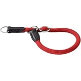 HUNTER Freestyle Dressurhalsung, Hundehalsband, Zugstopper, robust, wetterfest, 50 (M-L), rot