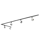 QAZQA - Industrie I Vintage I Schienensystem Komplettset I Spotlight I Deckenspot I Deckenstrahler I Strahler mit 5-flammig Spot I Spotlight I Deckenspot I Deckenstrahler I Strahler I Lampe I Leuchtes