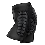 TOMSHOO Protektorhose Herren Damen, 3D-Schutz Gepolsterte Kurze Hose für Snowboarding, Skaten und Skifahren, Eva Paded Protektor Shorts für Hüfte, Po und Steißbein, L