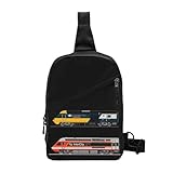 HFDGFJKKL Rucksack Intercity Trains Brust Männer Trage Crossbody Brust Reise Wandern Tagesrucksack Schulter Festival Geschenk
