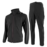 MODRYER Herren Fahrradjacke Winddichte Radjacke Ultraleichte Sportbekleidung Atmungsaktiv Laufjacke Softshelljacke Wasserdicht Winddicht Thermo Fahrradjacke,Black-M