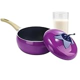 Stieltopf mit Deckel, Gemüsetopf mit Deckel, für Induktion, Elektroherd, Kochfeld, Kochen, Braten, Küche, Milch, Suppe, Kochen