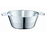 RÖSLE Seiher konisch, mit Schüttrand zum Abgießen von Flüssigkeiten, Edelstahl 18/10, spülmaschinengeeignet, Durchmesser 24 cm, Silberfarben
