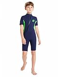 Summshall Neoprenanzug Kinder，2MM Neopren Shorty Wärmender Badeanzüge für Mädchen Jungen Thermal Taucheranzug Ultra Stretch Wetsuits für Wassersport