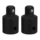 WATIIFUFU 2 Stück Steckschlüsseladapter 1/2 3/8 aus Vanadiumstahl Kompakter Ratschen und Schlagschrauber Reduzieradapter 52g – Universell für Drehmomentschlüssel und Elektrowerkzeuge