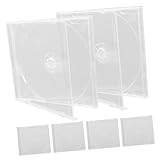 GLEAVI 6 Stück Cd Aufbewahrungsboxen Robuste Jewel Displayboxen für Transparente Cd Hüllen für Zuhause Büro und Reisen