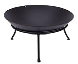 Feuerschale Ø 47 cm Feuerkorb Eisen Metall schwarz Schale Feuer Deko Feuerstelle