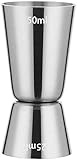 Sunerly Jigger 25/50 ml Spirituosen Messbecher aus Edelstahl Dual Gin Measuring Cups 5 CL Edelstahl Barmaß Bar Craft Dual Geist Maßnahme Cup Messbecher für Bar Party Wein Cocktail Drink Shaker