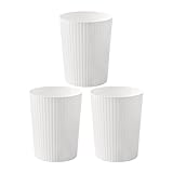 Cetomo 7.2L * 3 Set, Papierkorb Mülleimer, Papierkorb, Papiereimer, Mülltonne für Badezimmer, Küchen, Home Offices, Schlafsäle weiß
