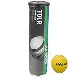 YONEX Tour Tennisbälle 4er Dose – ITF geprüft – hochwertiger Tennisball für Training & Match – langlebige Premium Qualität mit Werbeaufdruck „krshop.de“ – Druckbälle für alle Platzbeläge