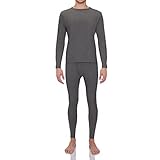 Rocky Thermounterwäsche für Herren (Thermounterwäsche Set) Shirt & Hose, Basisschicht mit Leggings/Unterhose Ski/Extreme Cold, Melange Anthrazit – mittelschwer (Fleece), 5X-Groß