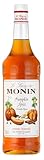 Monin Sirup Pumpkin Spice (1 x 1,0l) - Aromatischer Kürbisgewürz Sirup für Pumpkin Spice Latte - Kaffee und Cocktails - Herbst Getränke - ohne künstliche Zusätze