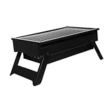 Toddmomy Klappbarer Holzkohlegrill Für Personen Tragbarer Campinggrill Mit Aufziehbarem Kohlenkasten Faltbarer Bbq Grill Für Picknick Und Garten Und Praktisch