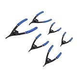 TYTOGE Sprengringzangen-Set, 6-teilig, 15,2 cm, 20,3 cm, Metall, verstellbar, intern, extern, Sicherungsringzange für Fahrzeuge