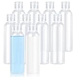TESSTSY 10 Stück Reiseflaschen zum Befüllen 100 ml Flaschen für Flugzeug Reisen, Transparente Reisebehälter Plastikflasche, Kosmetikflaschen Sets, für Flugreisen, Lotion, Shampoo