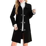 Generisch regenmantel damen Mantel Damen Wintermantel Lange Elegant Trenchcoat Einfarbig Damenmantel Casual Übergangsjacke Warm Wollmischung Jacke Klassischer