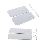 HOUDERCO 4Stücke Pads für Tragbare Massage Zubehör mit Selbstklebender Haftung und Frei Anschlüsse für Effektive Muskelstimulation