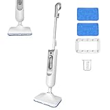 VickyHome 1500W Dampfreiniger, 5 in 1 Multifunktion Dampfreiniger Reiniger Handgerät und Dampfmop mit 400 ML Wassertank, 2 Maschinenwaschbaren Reinigungspads Für Alle Böden, Ideal Für Teppich