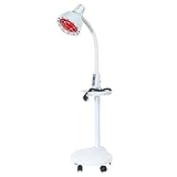 CUMELLIIR 275W Rotlichtlampe Infrarotlampe, Rotlicht Wärmelampe Therapie mit 10 Temperaturebenen und Timer, Infrarotlichtlampe Medizinisch Für Salon Massage, Höhenverstellbar, 360° Drehbar