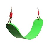 Thaibna Elastische Kinderschaukel Bunte EVA Soft Board U-förmige Schaukel Sitz Schaukel Kinder Garten Outdoor Schaukel (Grün)