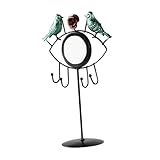 HANABASS Metall Schmuckständer Schwarz Multifunktional Schmuckhalter für Halsketten Ohrringe Armbänder Abnehmbares Display Stabiler Organizer für Schmuckaufbewahrung Zuhause