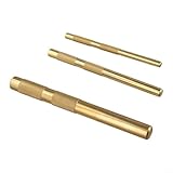 CYRENT Messing Stanzer Set, Messing Durchtreiber Set 3-teilig für effektiven Einsatz in der Fertigungs- und Bergbauindustrie