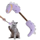 Katzenspielzeug mit Katzenminze, Plüschkatze -Spielzeug - Little Dinosaurier Teaser Plüsch,Bissbeständige Innenunterhaltungszubehör, Kinderstöcke, Haustierkauen Ball für die Mundgesundheit von Katzen
