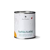 MissPompadour transparente Tafelfarbe 750 ml für Innen & Außen - abwaschbar, mit Kreide beschreibbar - matter Tafellack, schnelltrocknend, wasserbasiert, Made in Germany