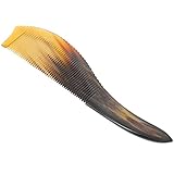 Gogogmee 1Stück Natürlicher Antistatischer Hornkamm zur Kopfhautmassage Langer Kamm für Sanfte Massage für Haartypen Leicht und Tragbar