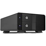 FANTEC 2fach USB 3.2 Gen2 10G RAID Festplatten Dockingstation für 2X SATA 3,5/2,5 Zoll HDDs, Transferraten bis 10Gbit/sec, kein Werkzeug nötig, verriegelbar, 2X USB Kabel. Aluminiumgehäuse schwarz