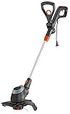 Gardena PowerCut 650/28 Elektro-Trimmer: Rasentrimmer mit 280 mm Schnittkreis, Ø 28cm, 650W Motorleistung, Pflanzenschutzbügel ausklappbar(9874-20) schwarz;anthrazit;grau;türkis;orange