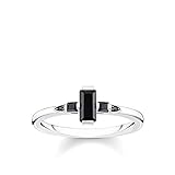 Thomas Sabo Damen Ring Stein Baguette-Schliff schwarz 925 Sterling Silber TR2266-643-11