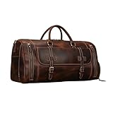 Reisetasche aus Leder Große Reisetasche aus echtem Leder im Vintage-Stil, Gepäcktaschen for Herren, Duffle-Taschen, Reisetasche, Weekender-Taschen for Herren(Design2 58cm Brown)