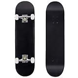 DREAMADE Skateboard Komplettboard Ahornholz, Holzboard Longboard Komplett, Mini Board Funboard 79 x 20 cm, Farbewahl (Schwarz)