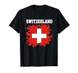 Schweiz Splash-Flag Schweizer Suisse Trikot Sport T-Shirt