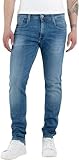 Replay Herren Jeans Anbass Slim-Fit mit Comfort Stretch, Medium Blue 009 (Blau), 33W / 34L