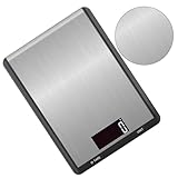 GALPADA Digitale Küchenwaage aus Edelstahl Präzisionswaage ohne Batterie Multifunktional für Lebensmittel Haushalt Küche mit Lcd display Zufällige Farbe Tragbar und Zufällige Farbe