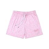 DIOTSR Basketball-Shorts für Herren, mit Kordelzug, Laufen, Workout, Sommer, coole Freizeit-Shorts, 06 Pink Ghosts, Mittel