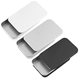 Reisen Wattestäbchen Behälter, 3 Stück Tragbare Wattepadspender Kleine Zahnseidebox Metall Aufbewahrungsbox mit Schiebedeckel für Zuhause, Badezimmer, Kosmetik, Haargummis, Kleinen Gegenständen