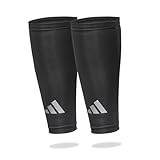 adidas Aeroready Waden Kompression, feuchtigkeitsabsorbierende Beinlinge, atmungsaktiv, leicht, elastisch, reflektierend (Schwarz, S/M)