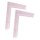 FONDOTIN 2 Stück Lineal mit integriertem Maßstab Transparentes Schneiderlineal Winkel mit Raster für präzises Messen für Modedesign und Zuschnitt