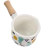 HOODANCOS Kleiner Emaillierter Milchtopf Milk Pan mit Langem Griff für Babynahrung Zubereitung Vielseitig für Milch Suppe Kaffee und Instantgerichte Kompakt und Leicht Sicherer Kochtopf