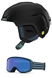 Giro Avera MIPS Kombi-Pack Skihelm - Snowboardhelm mit passender Brille, Mattschwarz, Sequence/Moxie Sequence M (55,5-59 cm)