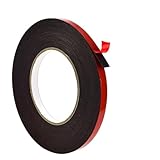 NIEEKRUN 4 Rollen Doppelseitiges Klebeband Extra Stark, Montageband Klebeband, Schaumklebeband für Wand, Fotorahmen, Autozubehör (2 Rollen 10m x 10mm, 2 Rollen 10m x 15mm)