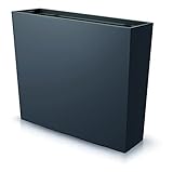 Tymar Blumenkasten Blumenkübel hoch Pflanzkasten Outdoor Blumentopf sichtschutz länglich pflanzgefäße für draussen rechteckig (Anthrazit; 58x18x50cm)