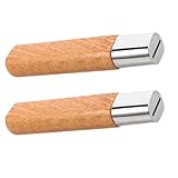 STOBAZA 2 Stück Rosenholz Messergriffe 5 Ergonomisch Kompatibel mit Asiatischen Hackmessern Küchenmesser Ersatzgriff für Haushalt und Gastronomie