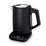 Ninja Wasserkocher Perfect Temperature, 1,7L, LED-Anzeige, Wasserkocher mit Schnellkoch-Funktion und verschiedenen Temperatureinstellungen, Mattschwarz KT200EU